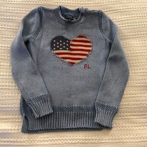 Girls Ralph Lauren flag sweater
